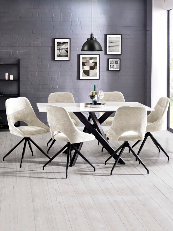 Bradley White Marble Dining Table - Image 8