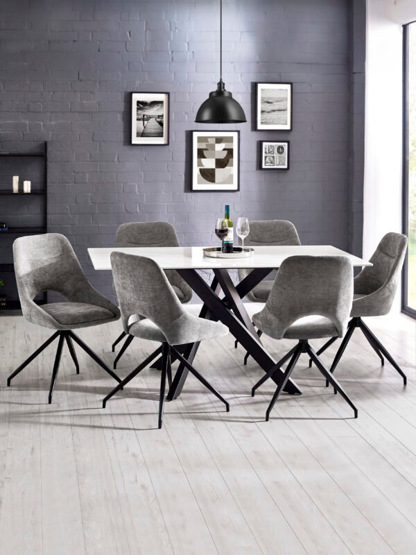Bradley White Marble Dining Table - Image 9