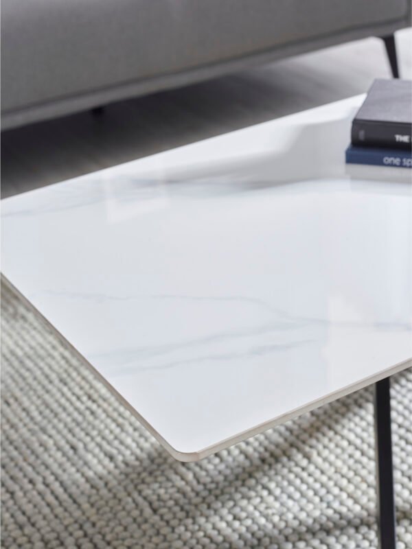Bradley White Marble Coffee Table - Image 6