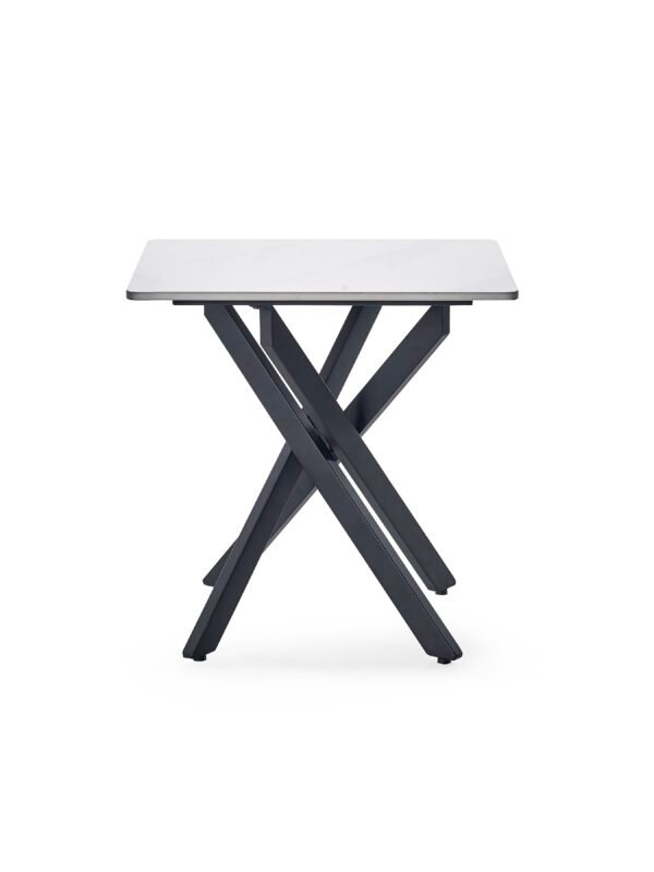 Bradley White Marble Lamp Table - Image 2