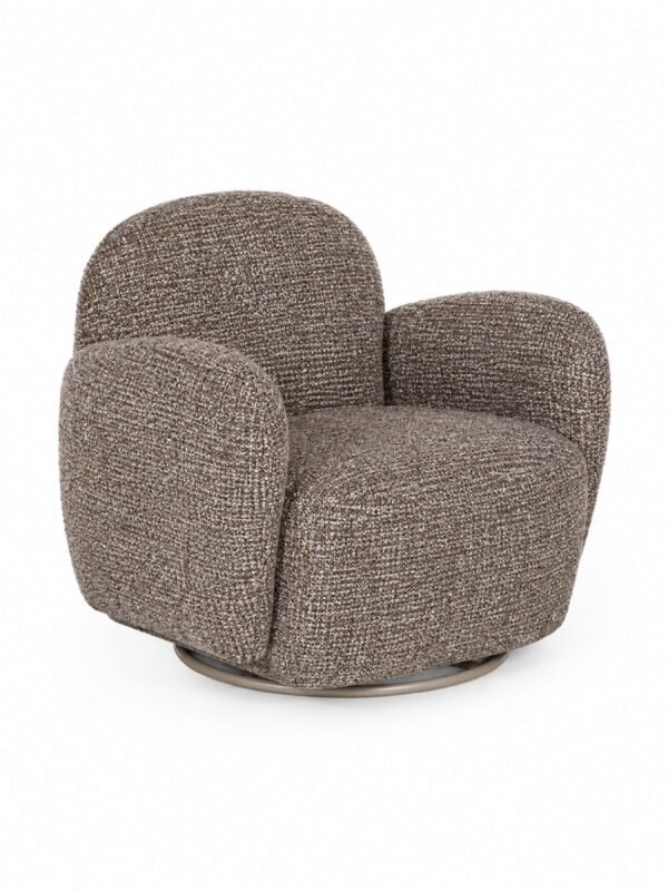 Bramley Swivel Accent Chair - Chocolate Chenille - Image 2