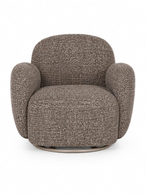 Bramley Swivel Accent Chair - Chocolate Chenille - Image 3