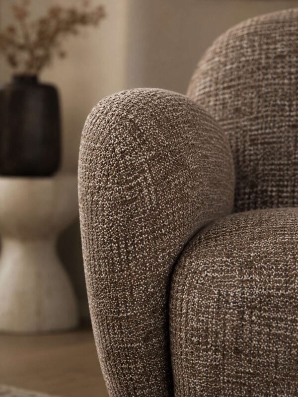 Bramley Swivel Accent Chair - Chocolate Chenille - Image 5