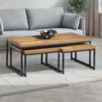 Brooklyn Rectangular Coffee Table with 2 Nesting Tables