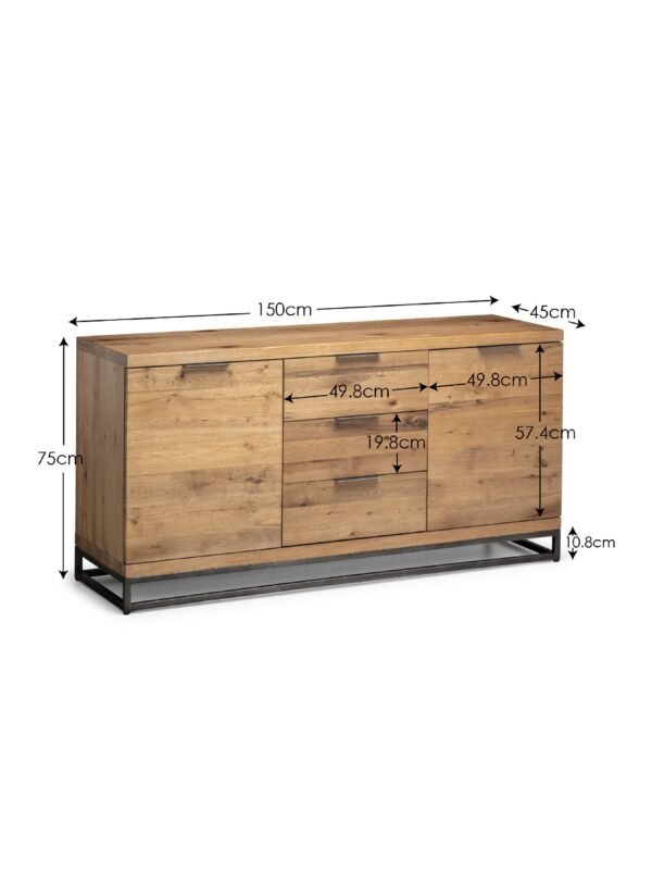 Brooklyn 2 Door 3 Drawer Sideboard - Image 7
