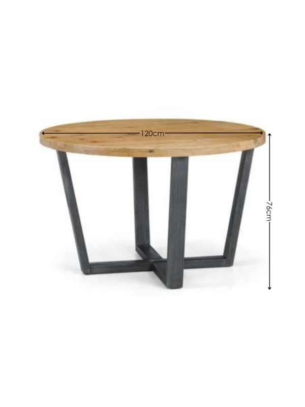 Brooklyn Round 4 Seater Dining Table - Image 7