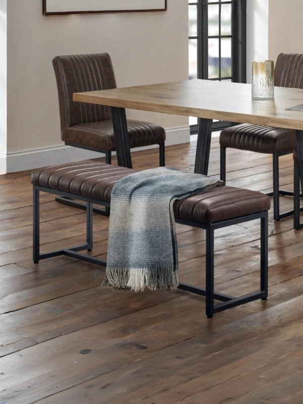 Brooklyn 2 Seater Upholstered Dining Bench - Image 2