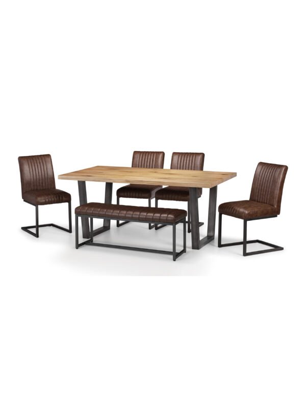 Brooklyn 2 Seater Upholstered Dining Bench - Image 7