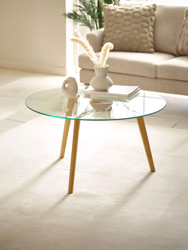 Bryant 80cm Round Glass Coffee Table