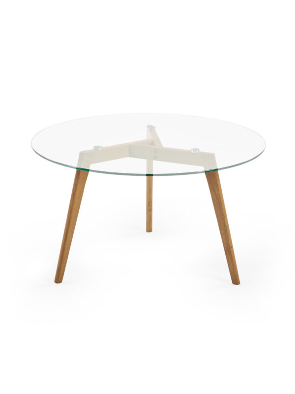 Bryant 80cm Round Glass Coffee Table - Image 3