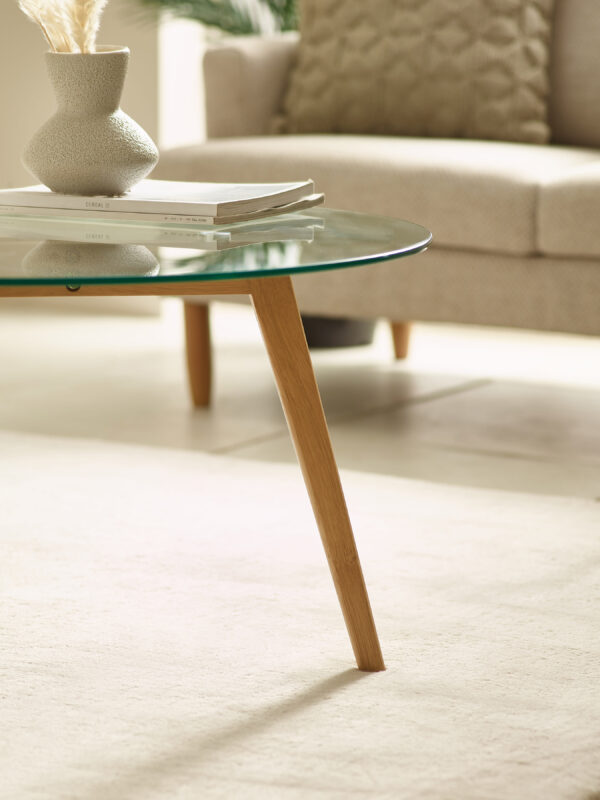 Bryant 80cm Round Glass Coffee Table - Image 5