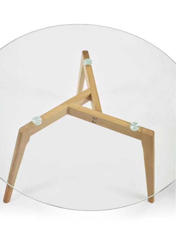Bryant 80cm Round Glass Coffee Table - Image 7