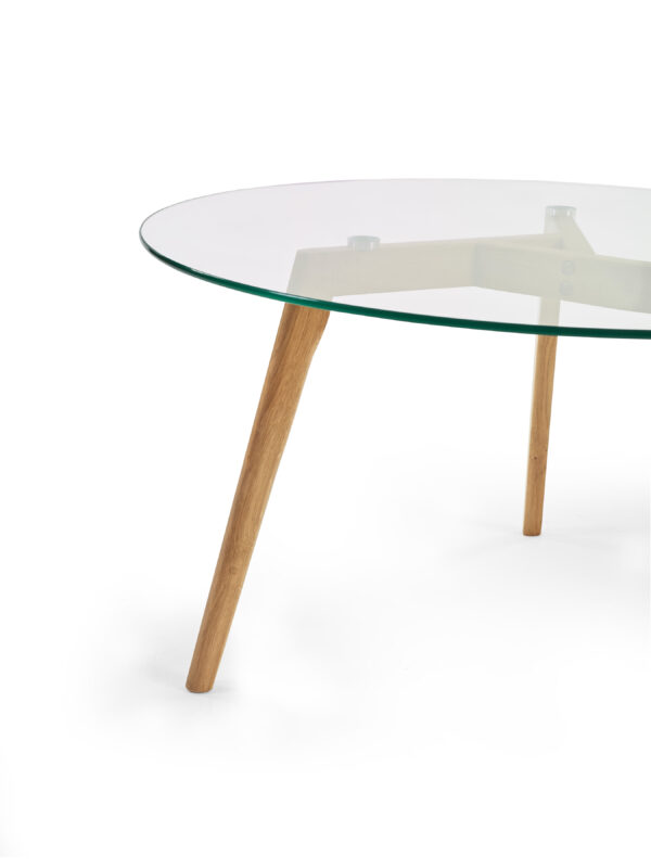 Bryant 80cm Round Glass Coffee Table - Image 8