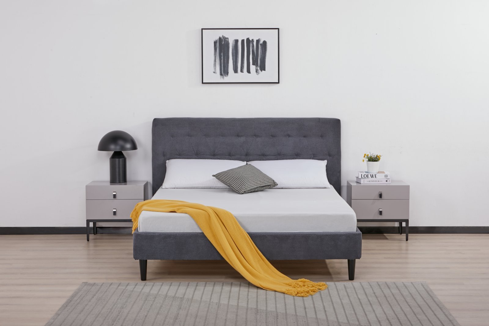 Breasley-Penthouse-Bed-Frame-1 Breasley Penthouse Fabric Bed Frame - Image 1