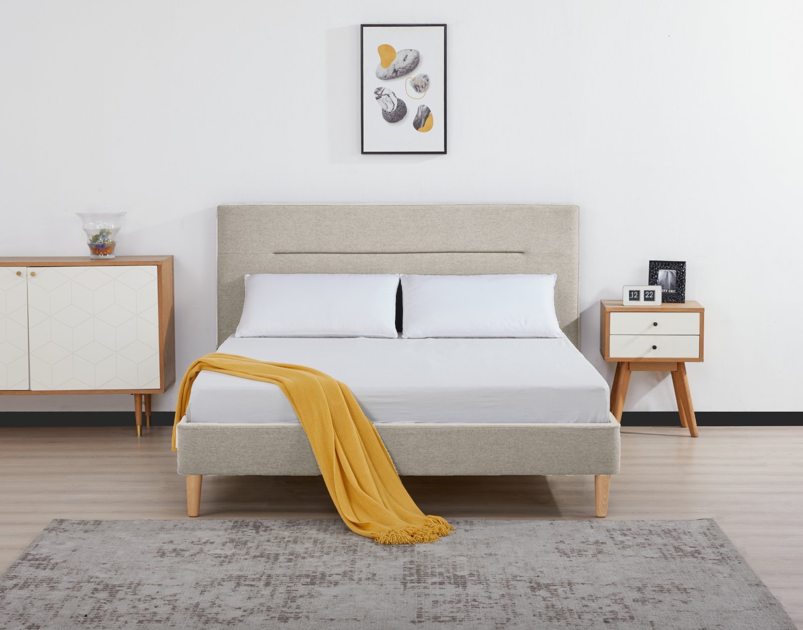 Breasley-Studio-Bed-Frame-1 Breasley Studio Fabric Bed Frame - Image 1