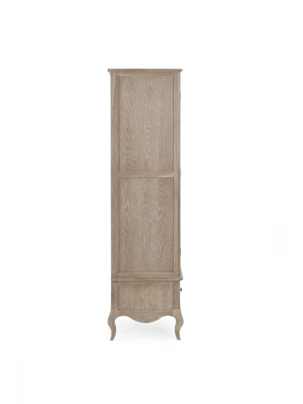 Camille French Style 2 Door 1 Drawer Wardrobe - Limed Oak - Image 8