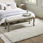 Camille French Style Upholstered Bench - Limed Oak/Oatmeal Linen