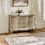 Camille French Style 2 Door 3 Drawer Sideboard – Limed Oak