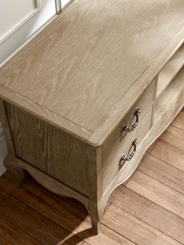 Camille French Style TV Unit up to 62 Inch - Limed Oak - Image 7