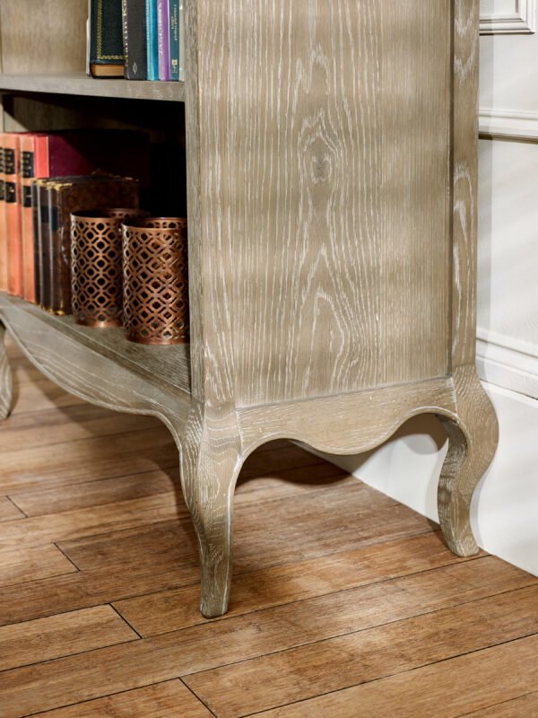 Camille French Style 2 Drawer Bookcase - Limed Oak - Image 7