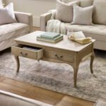 Camille French Style 2 Drawer Coffee Table – Limed Oak