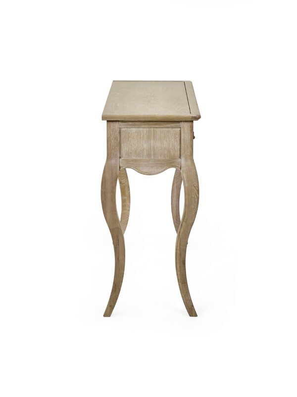 Camille French Style 2 Drawer Console Table - Limed Oak - Image 9