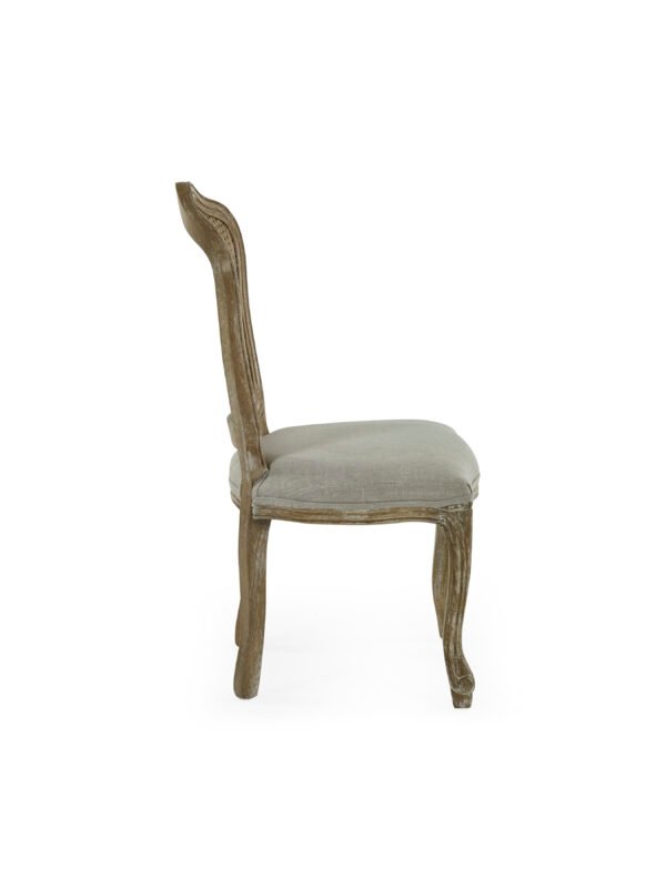 Camille French Style Rattan Back Dining Chairs (Set of 2) - Limed Oak/Oatmeal Linen - Image 10
