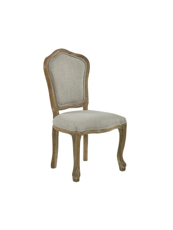 Camille French Style Upholstered Dining Chairs (Set of 2) - Limed Oak/Oatmeal Linen - Image 4