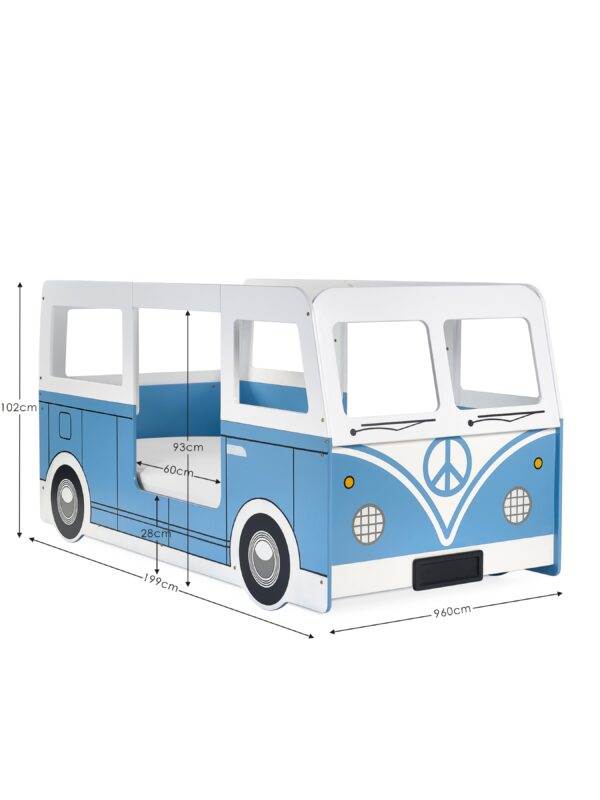 Campervan 90cm Single Blue and White Bed - Image 12