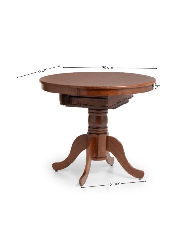 Canterbury Round To Oval Extending Table - Mahogany - Image 6