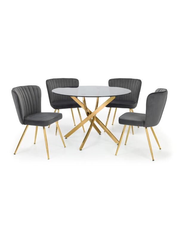 Set Of 2 Cannes Dining Chairs - Grey - Image 8
