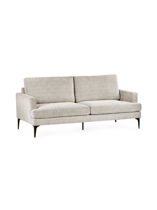 Carrera Oyster Cream Chenille 3 Seater Sofa - Image 2