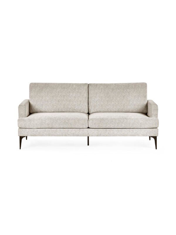 Carrera Oyster Cream Chenille 3 Seater Sofa - Image 3
