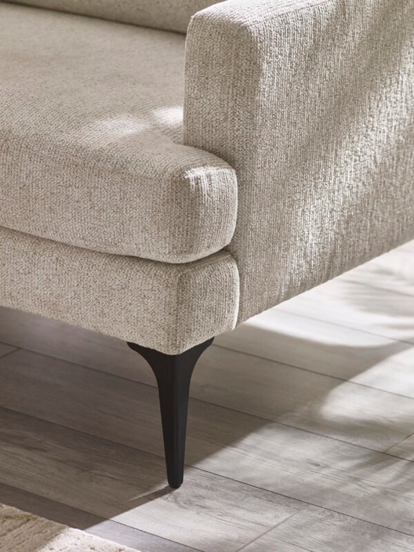 Carrera Oyster Cream Chenille 3 Seater Sofa - Image 5