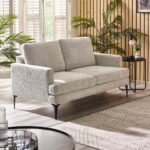 Carrera Oyster Cream Chenille 2 Seater Sofa