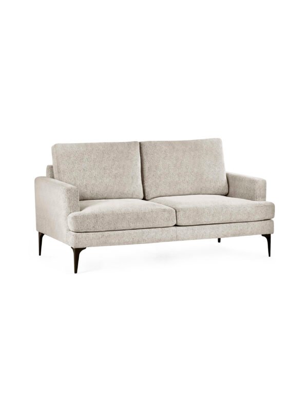Carrera Oyster Cream Chenille 2 Seater Sofa - Image 2