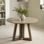 Caravelle Round 4 Seater Dining Table - Smokey Oak Effect
