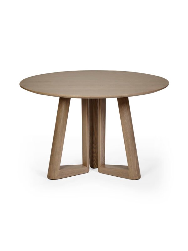 Caravelle Round 4 Seater Dining Table - Smokey Oak Effect - Image 2