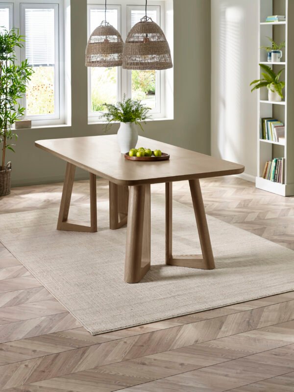 Caravelle Rectangular 4-6 Seater Dining Table – Smokey Oak Effect