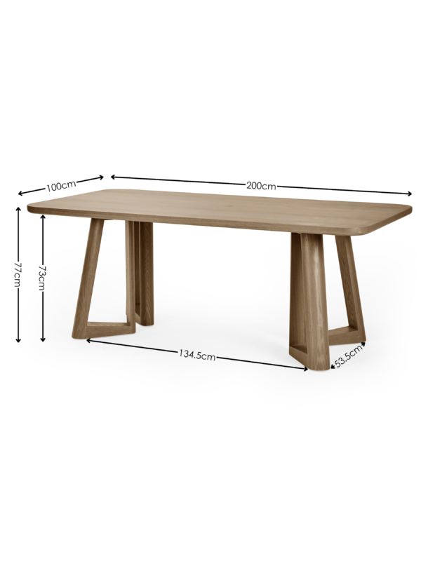 Caravelle Rectangular 4-6 Seater Dining Table - Smokey Oak Effect - Image 7