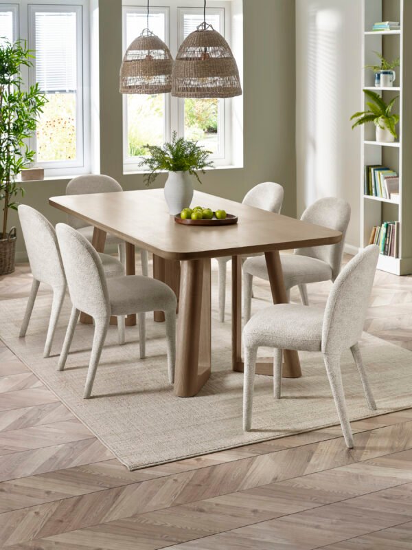 Caravelle Rectangular 4-6 Seater Dining Table - Smokey Oak Effect - Image 9