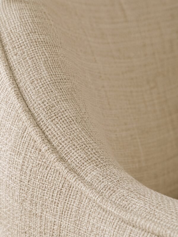 Caspian Upholstered Swivel Lounge Chair - Ivory Chenille - Image 4