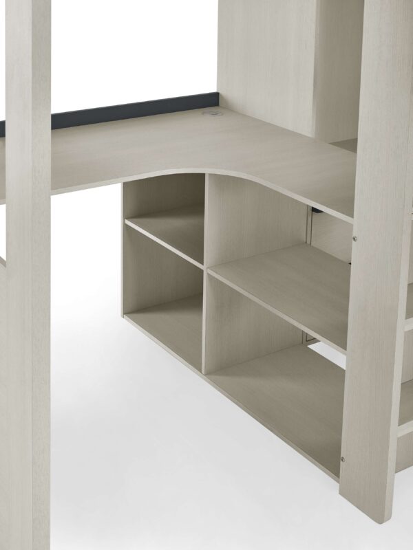 Celeste Highsleeper with Desk - Nordic Wood Effect - Image 12