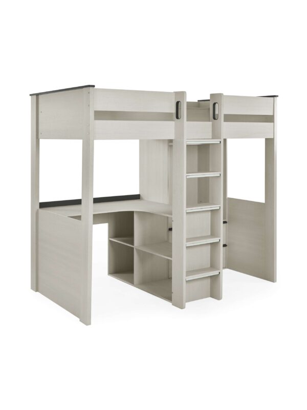 Celeste Highsleeper with Desk - Nordic Wood Effect - Image 4
