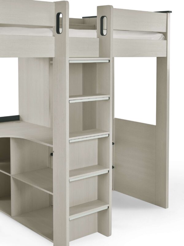 Celeste Highsleeper with Desk - Nordic Wood Effect - Image 6
