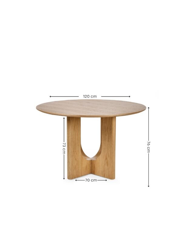 Cellini Oak 120cm Round Dining Table - Image 8