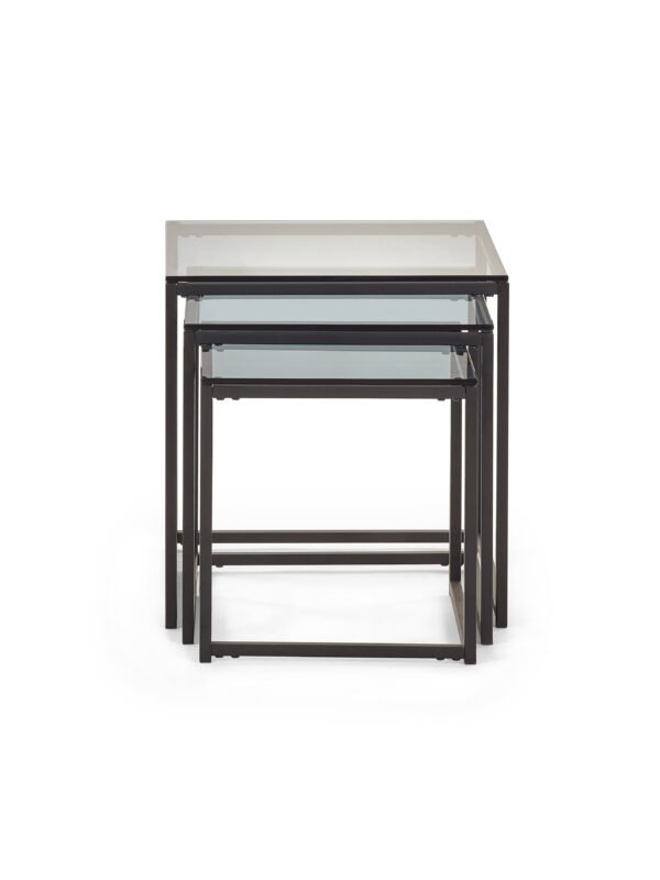 Chicago Nest Of 3 Tables Smoked Glass - Image 3