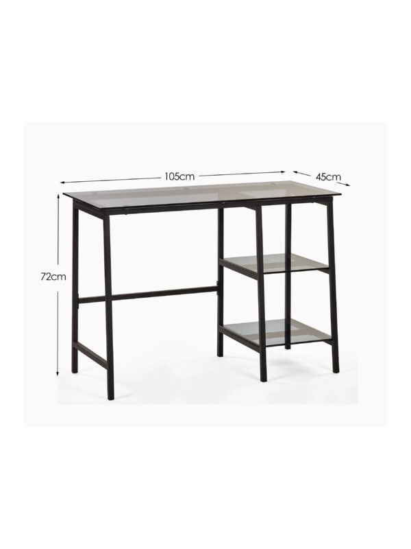 Chicago Desk Smoked Glass - Image 5