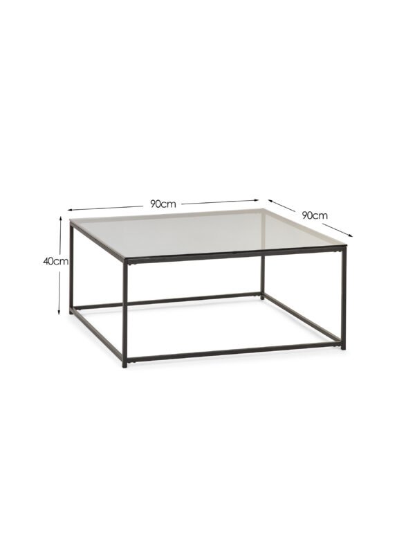 Chicago Square Coffee Table Smoked Glass - Image 4