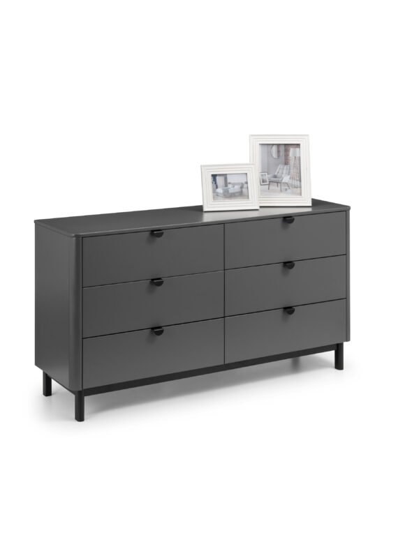 Chloe Storm Grey 6 Drawer Wide Chest - Image 2